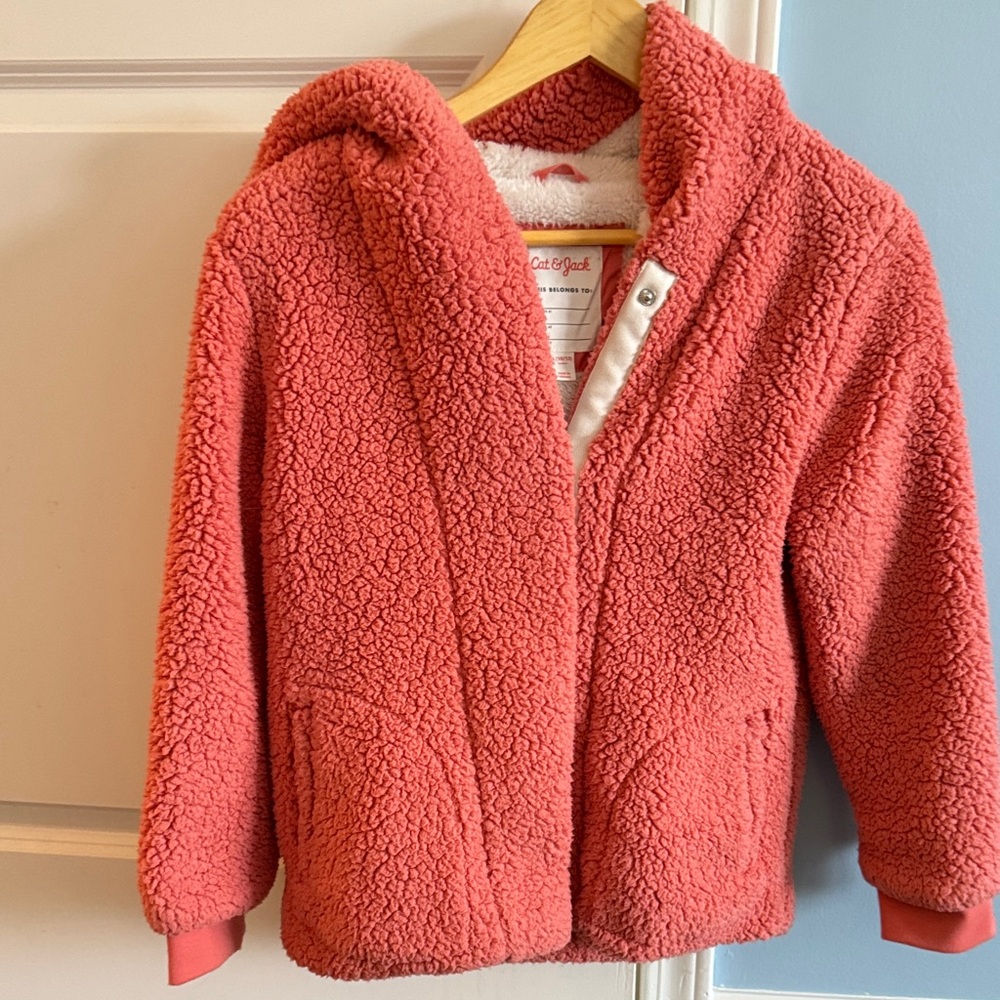 Cat & Jack Coral Sherpa Jacket
